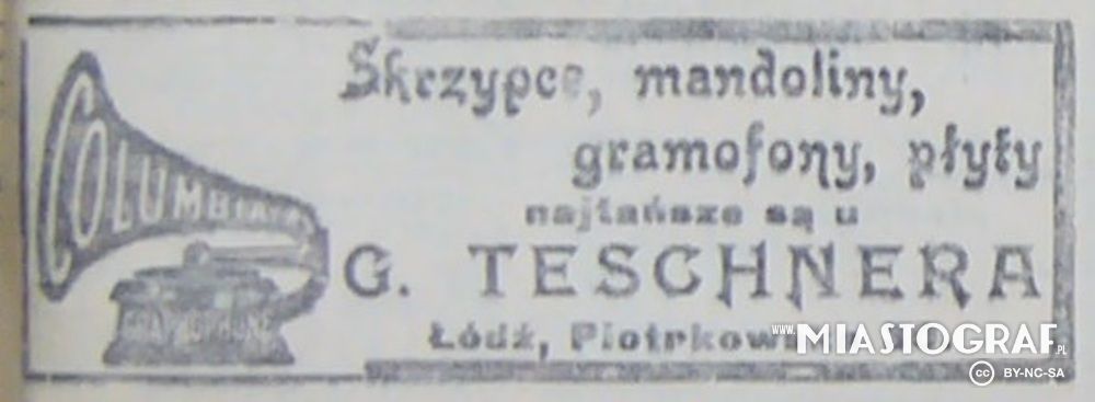 Wycinek prasowy, Skrzypce gramofony 1911