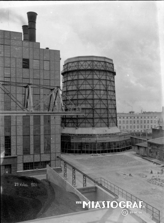 Zdjęcie, Rozbudowa Elektrowni EC-1 w latach 20 XX wieku
