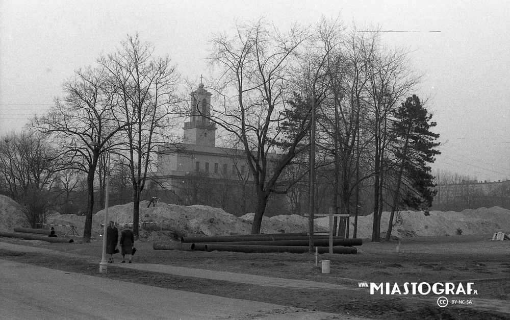 Zdjęcie, Mickiewicza Żeromskiego, budowa trasy WZ i wiaduktu